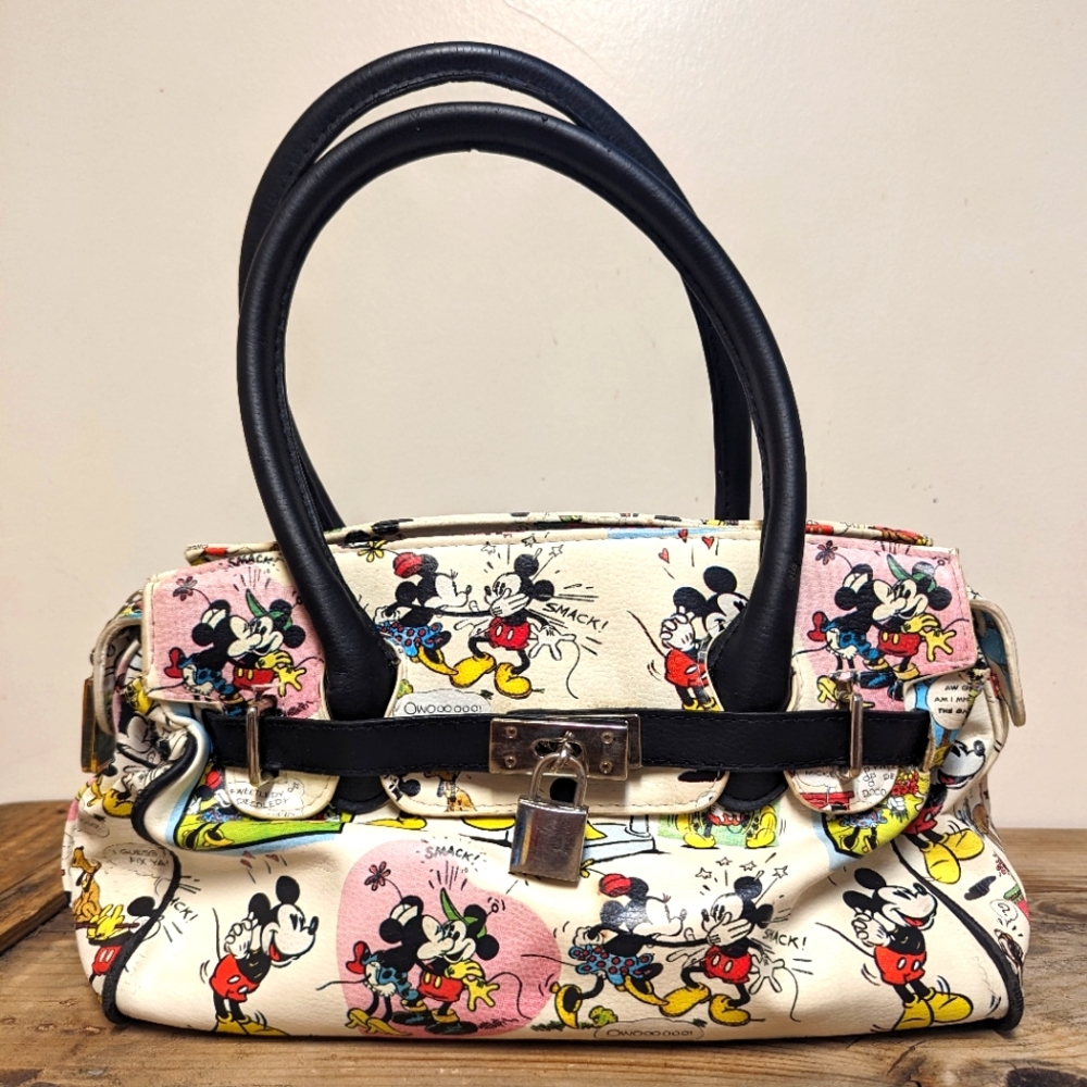 Vintage Disney  Mickey and Minnie comic strip Handbag Purse